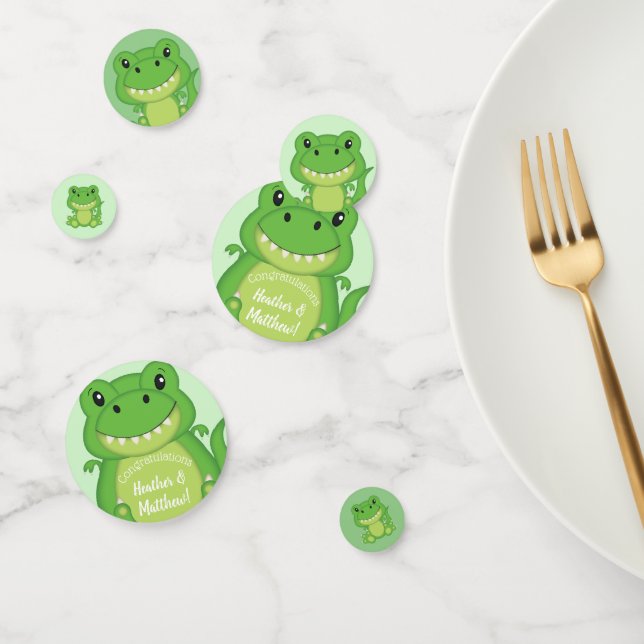 Confettis Dinosaure Baby shower T-Rex (Groupe)
