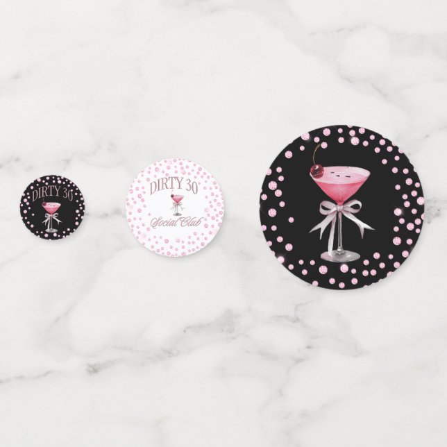 Confettis Dirty 30 Pink Coquette fête d'anniversaire (Devant)