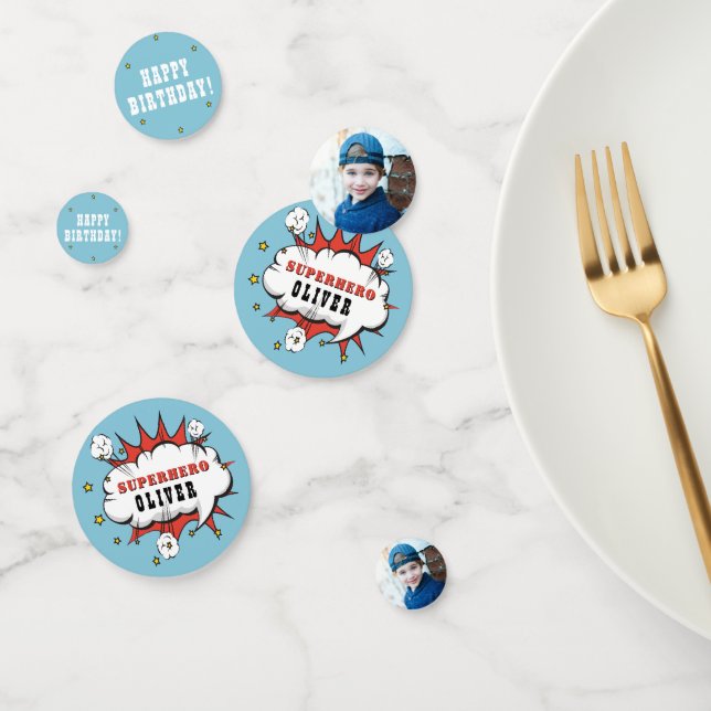 Confettis Discours comique Superhero Cloud Boy Fête d'annive (Groupe)