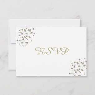 Confettis dorés en points RSVP