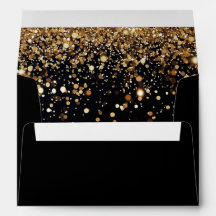 Confettis dorés pailletés Black Glam Fête moderne