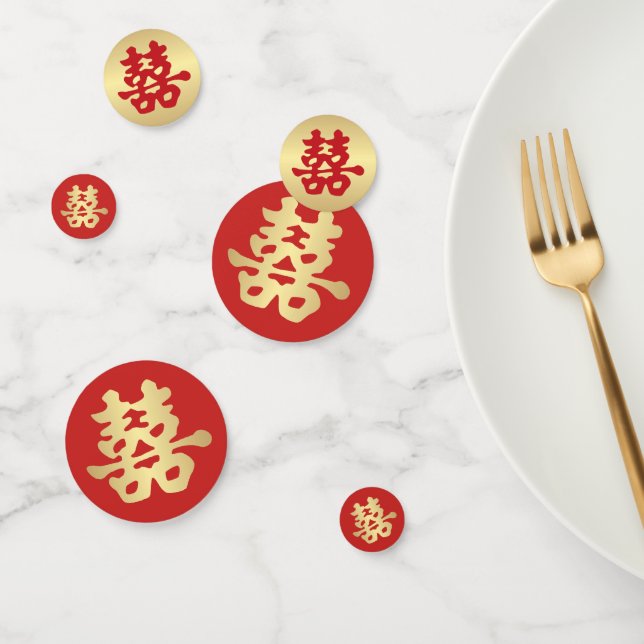 Confettis Double mariage de bonheur (Groupe)