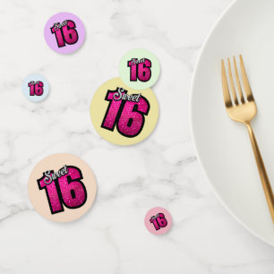 Confettis Douce étincelante Seizième anniversaire