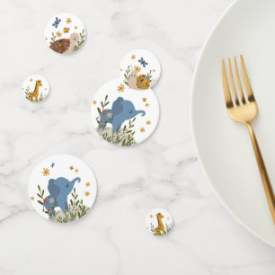 Confettis Douce Fête de Naissance Animaux Bébés Floraux