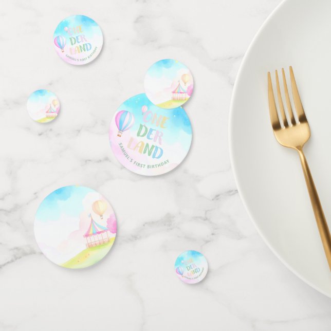 Confettis Doux pastel onederland aquarelle 1er anniversaire (Groupe)