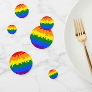 Confettis Drapeau de fierté gay arc-en-ciel mosaïque abstrai
