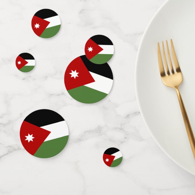 Confettis Drapeau de la Jordanie (Groupe)