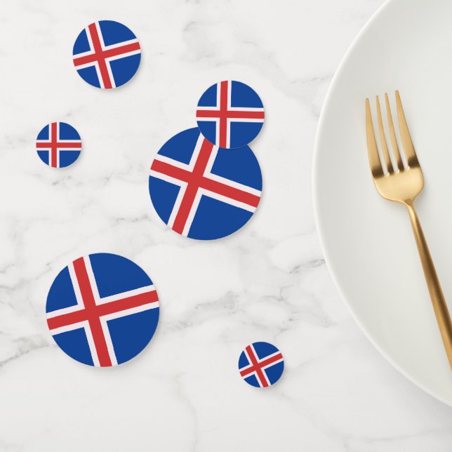 Confettis Drapeau de l'Islande (Groupe)