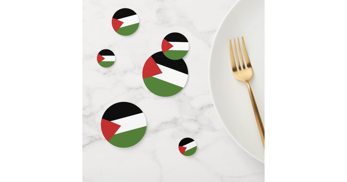 Confettis Drapeau de Palestine Zazzle.fr
