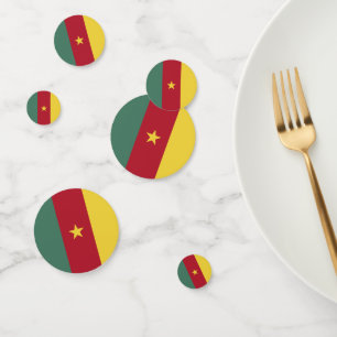 Confettis drapeau du Cameroun