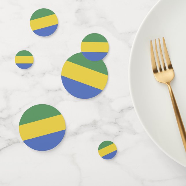 Confettis Drapeau du Gabon (Groupe)