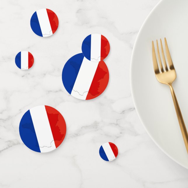 Confettis drapeau français (Groupe)