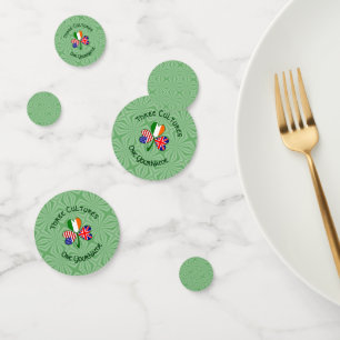 Confettis Drapeau personnalisé Shamrock Américain Irlandais