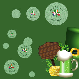 Confettis Drapeau Shamrock Américain Irlandais Mexicain