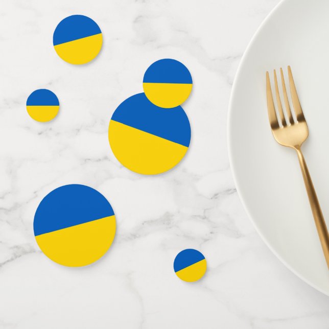 Confettis Drapeau ukrainien (Ukraine) (Groupe)