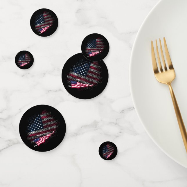 Confettis Drapeau USA (Groupe)