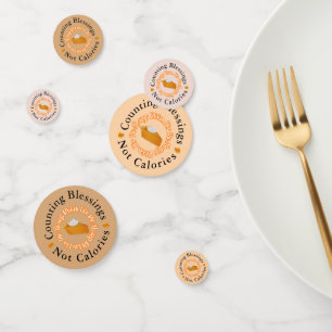 Confettis Drôle compte Bénédictions pas calories Merci