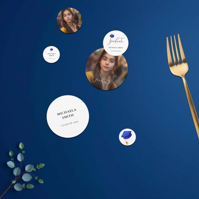Confettis Élégant Diplômé en Photo (Créateur téléchargé)