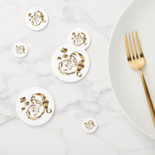 Confettis Élégant Faux Gold Santa Claus Père Noël