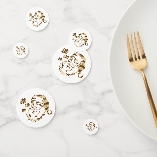 Confettis Élégant Faux Gold Santa Claus Père Noël (Groupe)