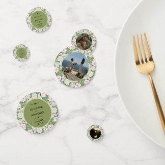 Confettis Élégant Mariage d'accolade florale