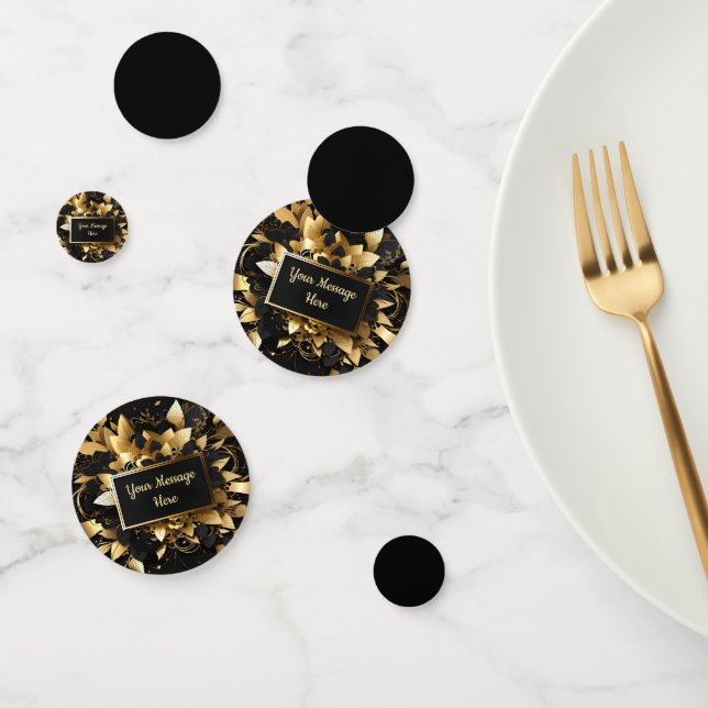 Confettis Élégant Or Personnalisé (Groupe)