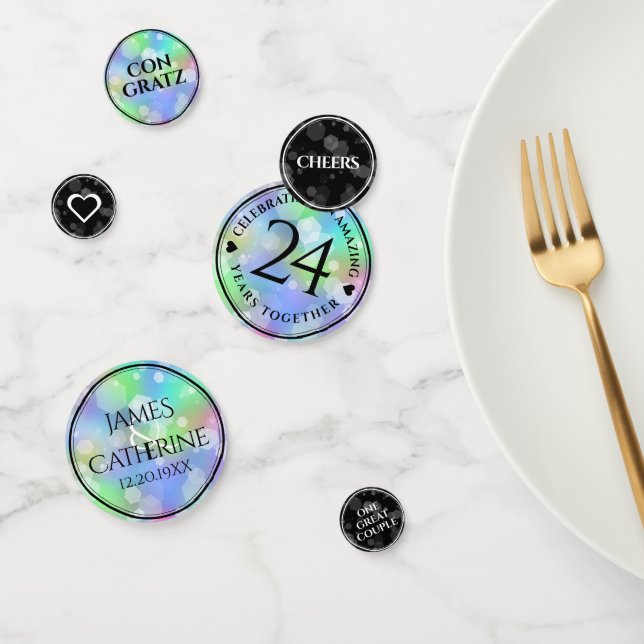 Confettis Élégante 24e anniversaire du Mariage Opal (Groupe)