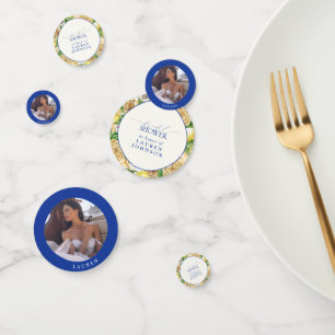 Confettis Élégante Fête des mariées Florale de citron médite