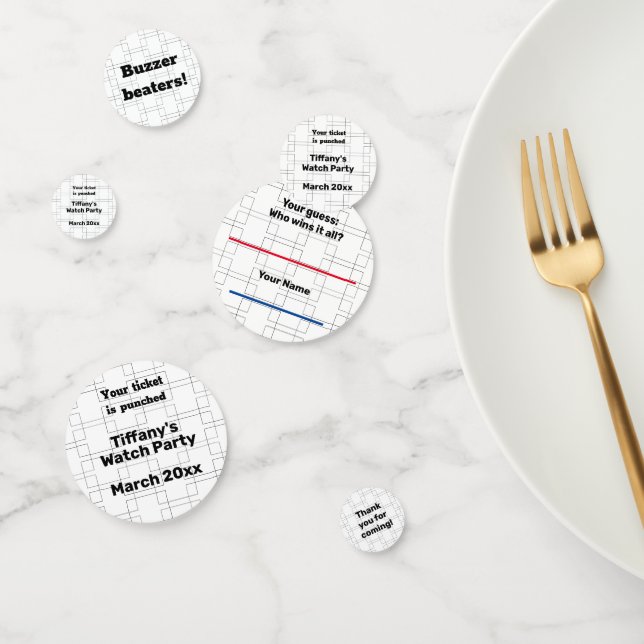 Confettis Élimination du support Tournoi Sports Watch Party (Groupe)