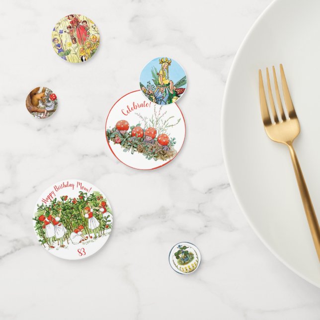 Confettis Elsa Beskow mignonne fille aux fraises (Groupe)