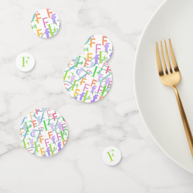 Confettis en forme de lettre "F" (Groupe)