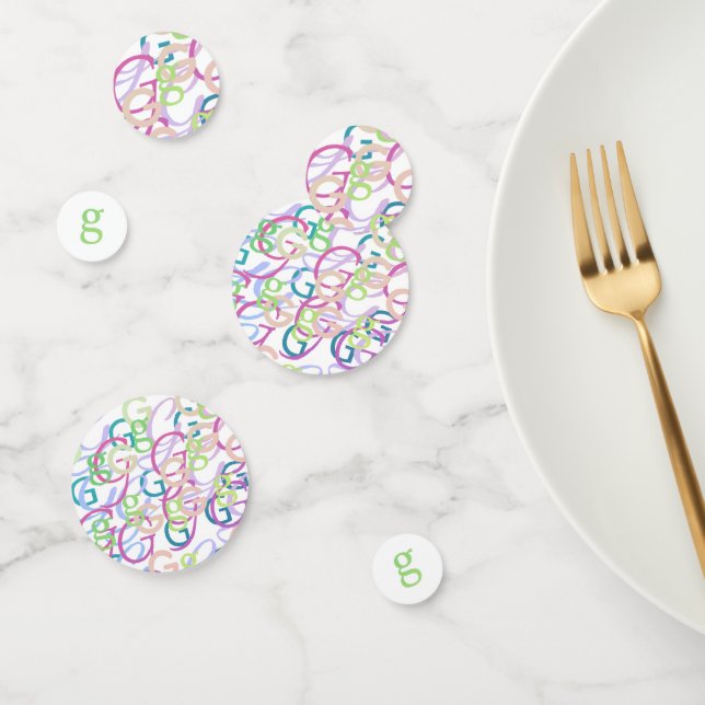 Confettis en forme de lettre "G" (Groupe)