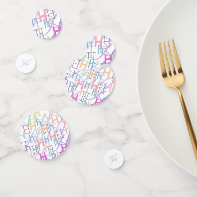 Confettis en forme de lettre "H" (Groupe)