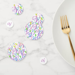 Confettis en forme de lettre "V"
