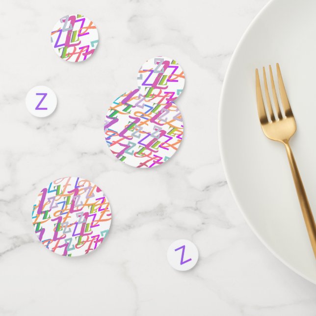 Confettis en forme de lettre "Z" (Groupe)