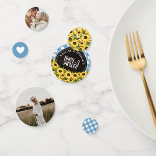 Confettis En vichy Bleu & Tournesols Bébé-Q Douche