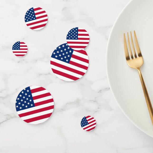 Confettis États-Unis Drapeau étoiles et rayures (Groupe)