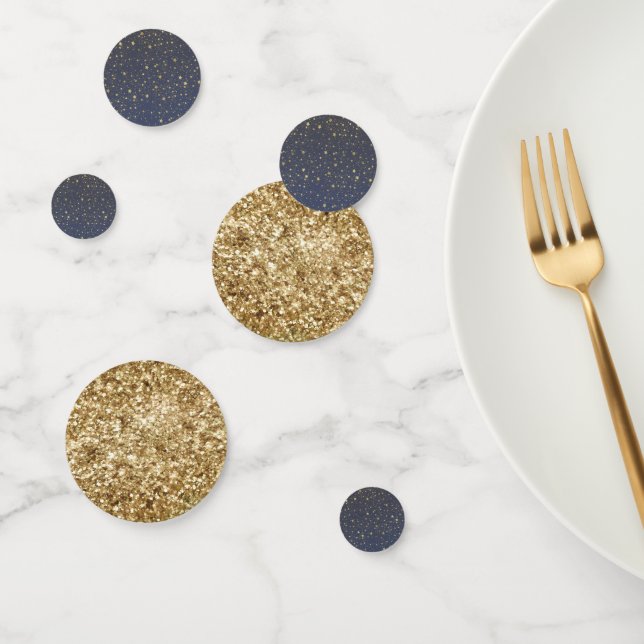 Confettis Etoiles Bleues de la Marine d'or éparpillées Confe (Groupe)
