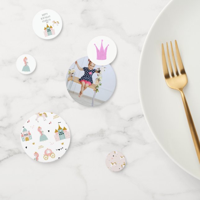 Confettis Fairytale Princess | Tableau personnalisé Annivers (Groupe)