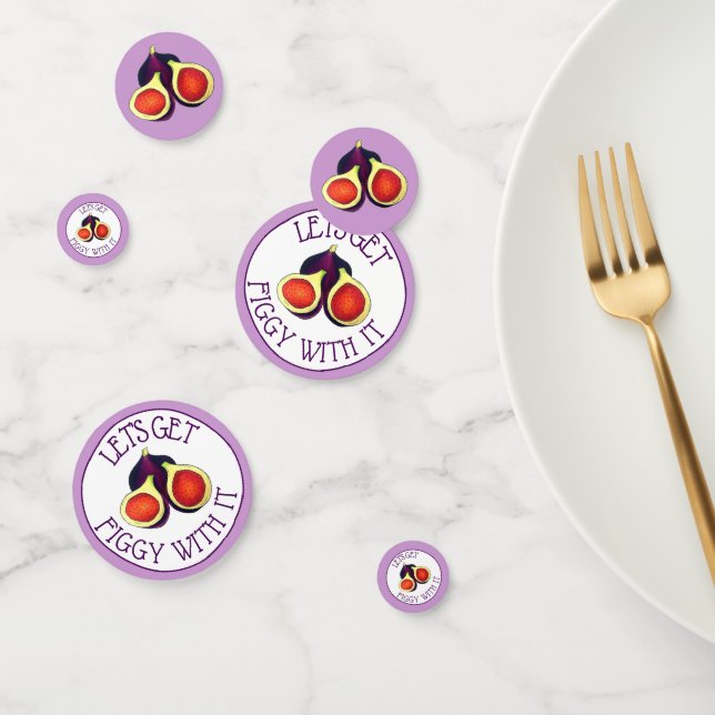 Confettis Faisons-nous Figgy avec ça drôle Figs Végétarien (Groupe)
