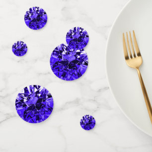 Confettis Fausse pierre précieuse diamant bleu saphir