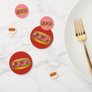 Confettis Félicitations à Maine Sandwich sur une rouleaux de