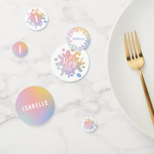 Confettis Fête d'anniversaire à l'arc-en-ciel