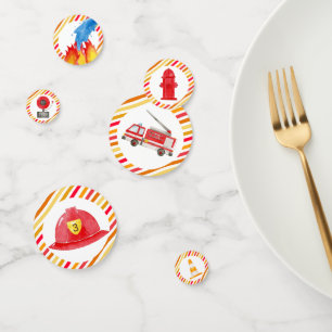 Confettis Fête d'anniversaire du moteur de tir de camion-feu