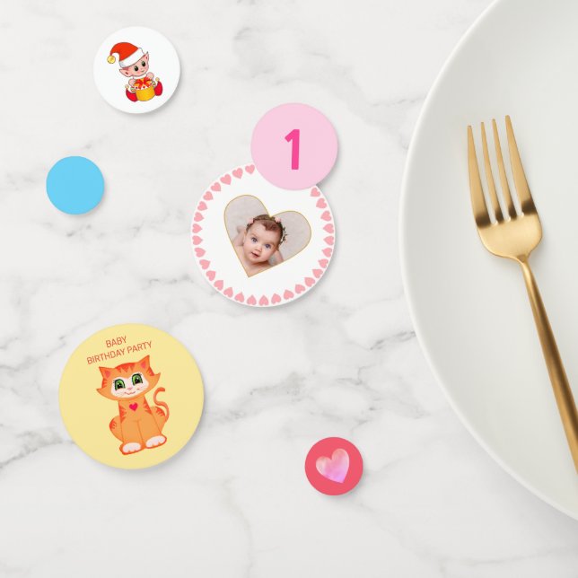 Confettis Fête d'anniversaire pour bébé et enfant (Groupe)