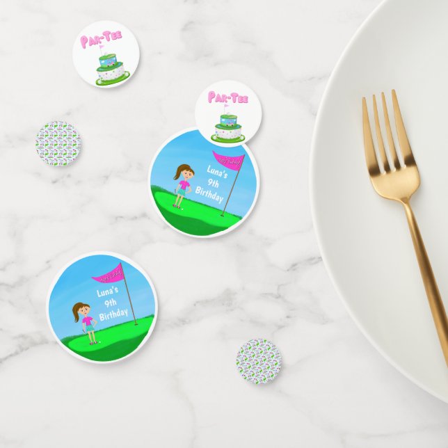 Confettis Fête d'anniversaire sur le thème du golf pour fill (Groupe)