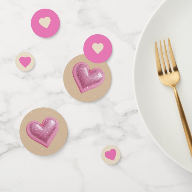 Confettis Fête de Fiançailles Rose (Groupe)