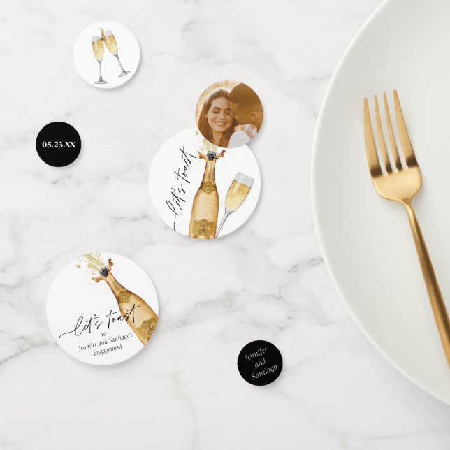 Confettis Fête de l'engagement Toast (Groupe)