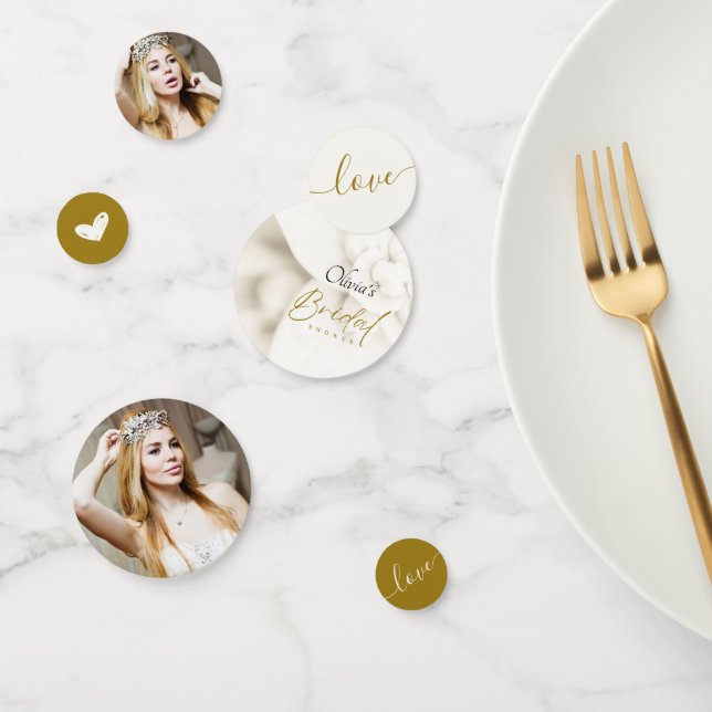 Confettis Fête de mariage Ivory Bloom et élégant écriture do (Groupe)