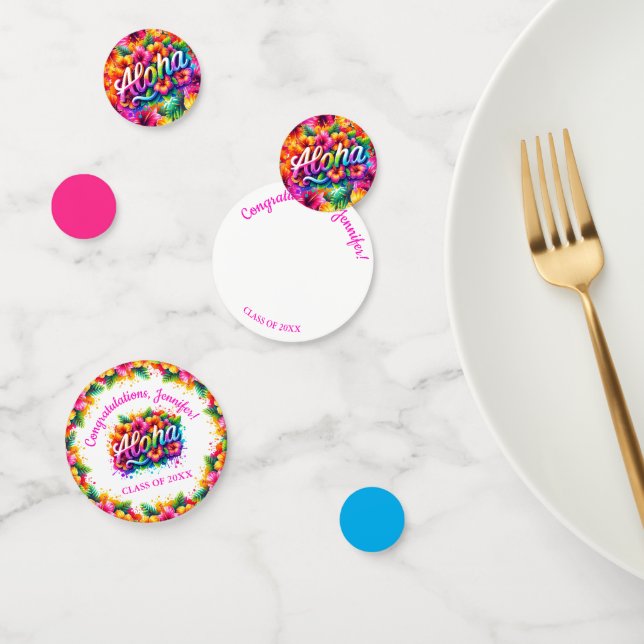 Confettis Fête de Remise de Diplômes Photo Tropical Aloha (Groupe)